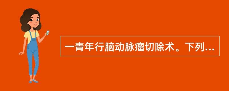 一青年行脑动脉瘤切除术。下列哪项不是预防动脉瘤破裂的措施()