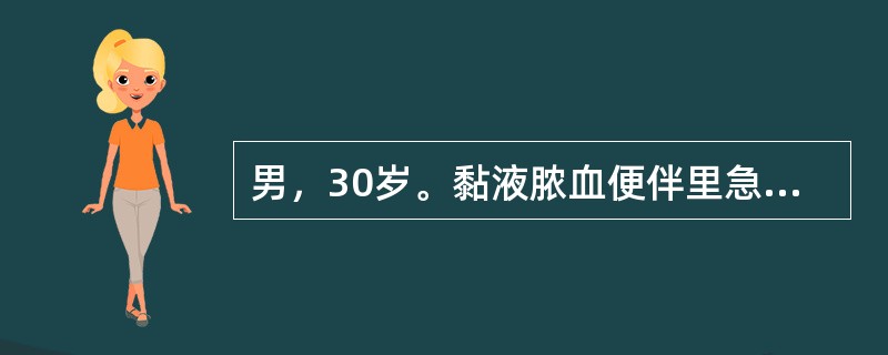 男，30岁。黏液脓血便伴里急后重2年。近1周腹痛加重，高热。体检：体温39.2℃，心率110次/分，贫血貌，腹部膨隆，全腹有压痛，肠鸣音消失。该病人最可能的诊断是