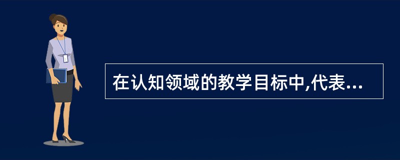 在认知领域的教学目标中,代表最低水平的理解是( )。