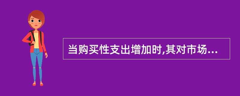 当购买性支出增加时,其对市场价格和企业利润的影响是( )。