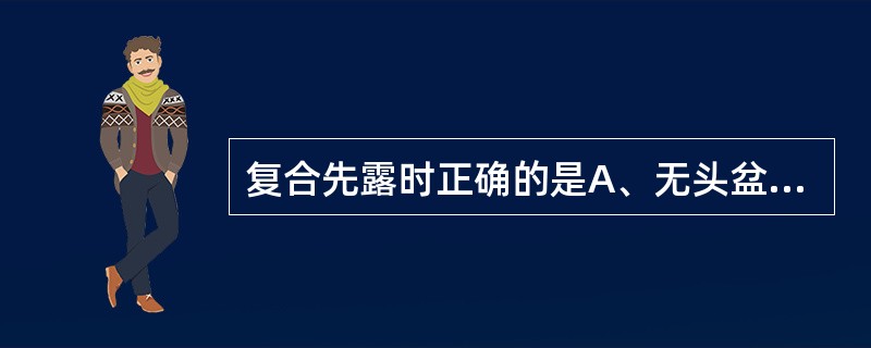 复合先露时正确的是A、无头盆不称，手与头先露者，应嘱产妇向手露出的同侧侧卧B、手