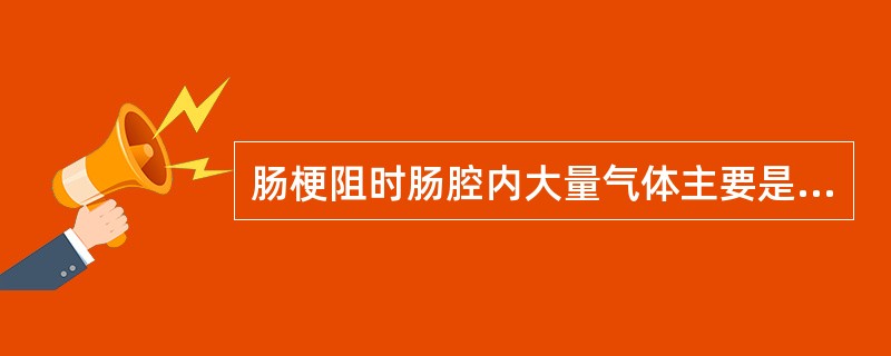 肠梗阻时肠腔内大量气体主要是因为（）A、肠蠕动增加B、肠内容物的发酵C、细菌繁