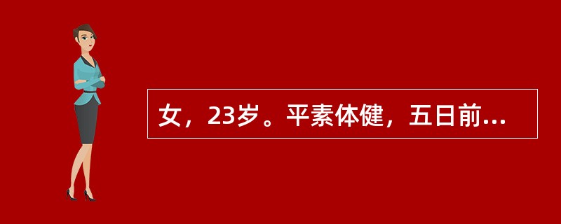 女，23岁。平素体健，五日前突遭惊吓后心悸易惊，坐卧不宁，少寐多梦，舌苔薄白，脉