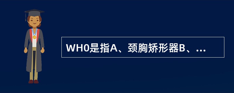 WH0是指A、颈胸矫形器B、腰骶矫形器C、腕手矫形器D、肘腕矫形器E、踝足矫形器