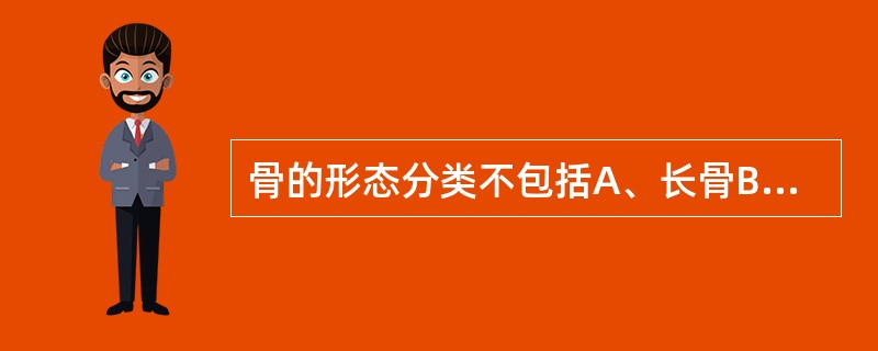 骨的形态分类不包括A、长骨B、短骨C、圆骨D、板状骨E、不规则骨