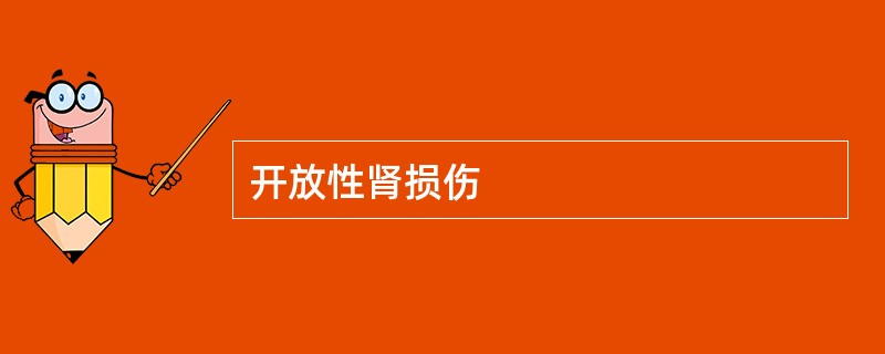 开放性肾损伤