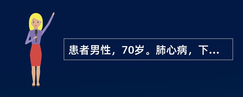 患者男性，70岁。肺心病，下肢水肿，哮喘严重并呈端坐呼吸，该患者目前最主要的治疗