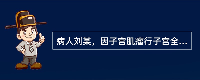 病人刘某，因子宫肌瘤行子宫全切术，术后第二天可将病人安置为A、截石位B、头高足低