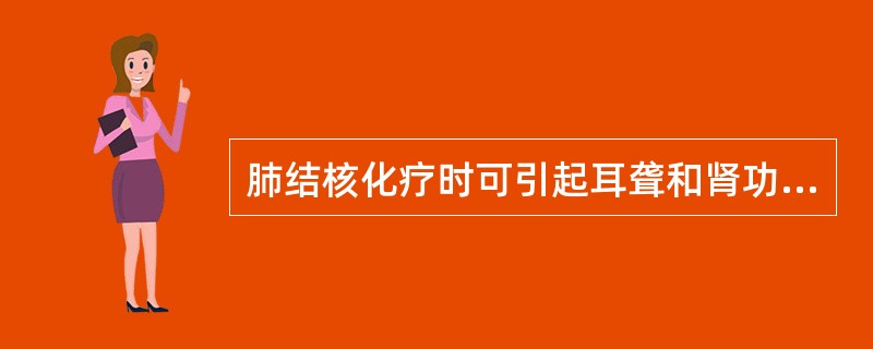 肺结核化疗时可引起耳聋和肾功能损害的药物是A、乙胺丁醇B、链霉素C、对氨基水杨酸