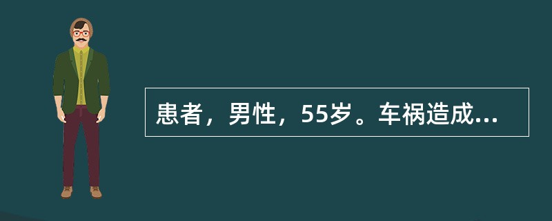 患者，男性，55岁。车祸造成多发性损伤，急救车首先要处理的情况是A、开放性骨折B