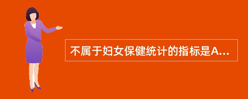 不属于妇女保健统计的指标是A、产科工作质量统计指标B、妇女保健效果统计指标C、计