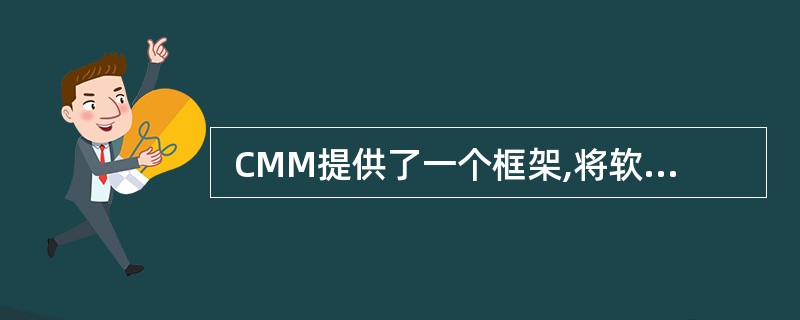  CMM提供了一个框架,将软件过程改进划分成(29) 个成熟度等级。(29)