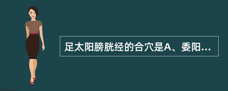 足太阳膀胱经的合穴是A、委阳B、委中C、飞扬D、大钟E、昆仑