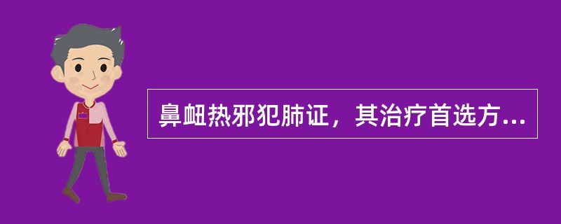 鼻衄热邪犯肺证，其治疗首选方剂是( )A、桑菊饮B、玉女煎C、桑杏汤D、桑白皮汤