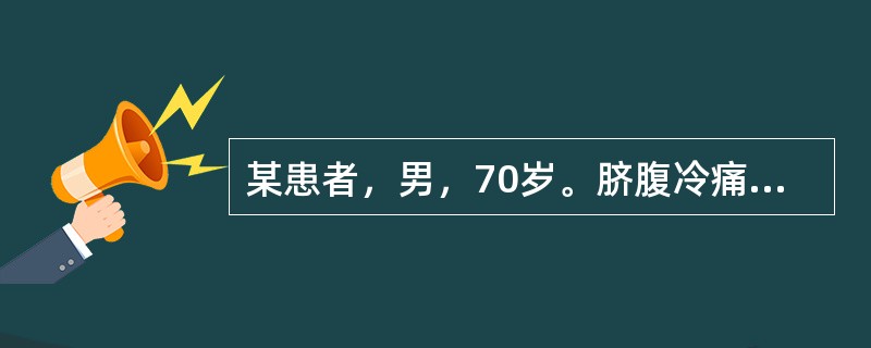 某患者，男，70岁。脐腹冷痛，久痢赤白，手足不温，舌苔白，脉沉弦。治疗应首选的方