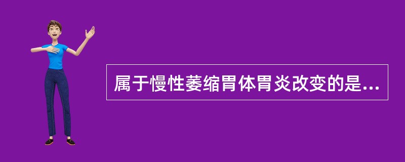 属于慢性萎缩胃体胃炎改变的是( )A、胃酸增高B、胃酸降低C、胃酸正常D、胃酸正