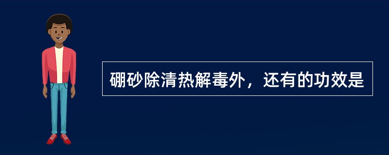 硼砂除清热解毒外，还有的功效是