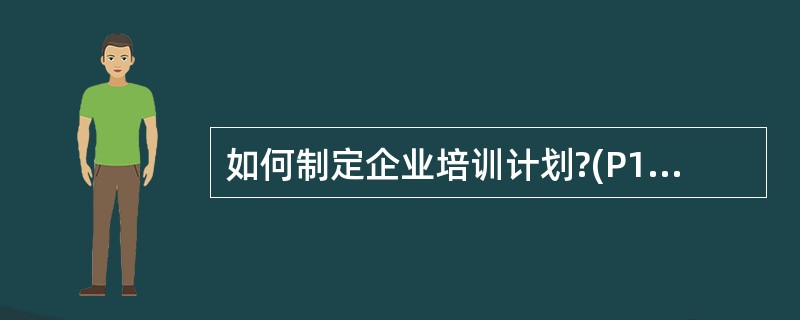 如何制定企业培训计划?(P146、149)(10分)