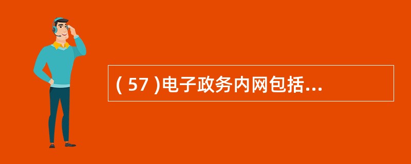 ( 57 )电子政务内网包括公众服务业务网、非涉密政府办公网和A) 因特网 B