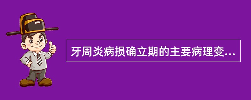 牙周炎病损确立期的主要病理变化是A、结合上皮和沟内上皮下有炎细胞浸润B、沟内上皮