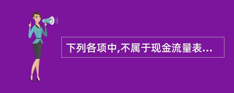 下列各项中,不属于现金流量表“筹资活动产生的现金流量”的是( )。