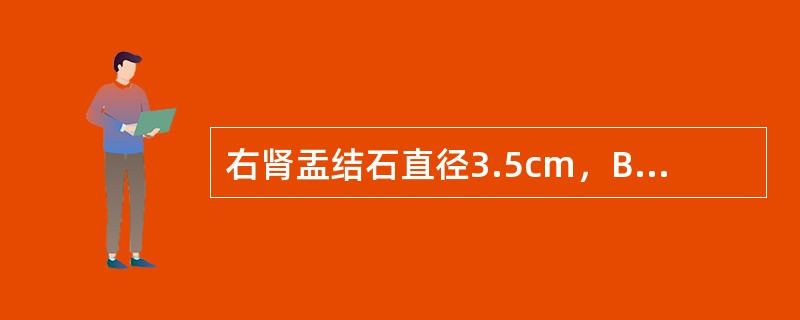 右肾盂结石直径3.5cm，B超检查肾盂分离3cm，应选择的治疗方法是