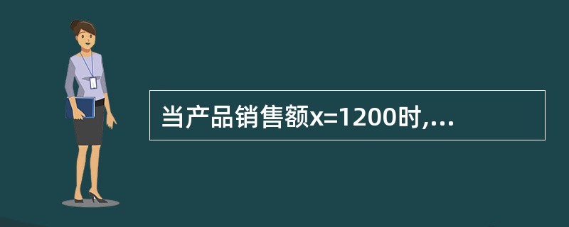 当产品销售额x=1200时,利润额的估计值=£­7.273£«0.0742×12