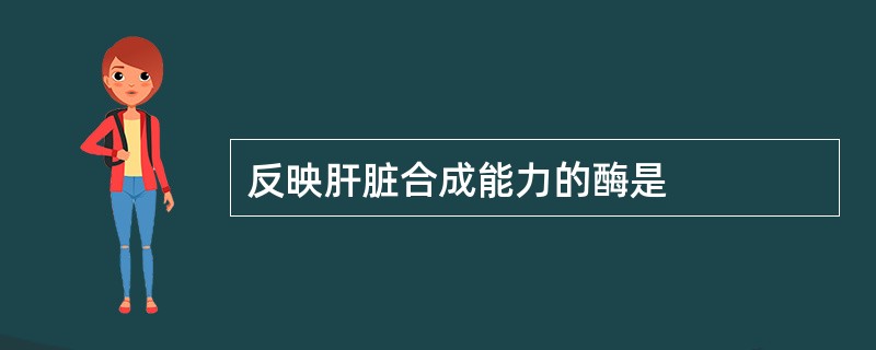 反映肝脏合成能力的酶是