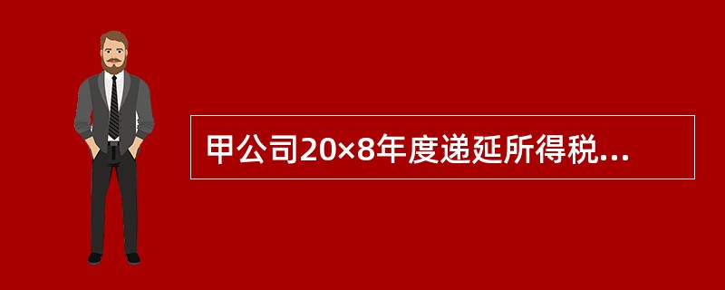 甲公司20×8年度递延所得税费用是( )。