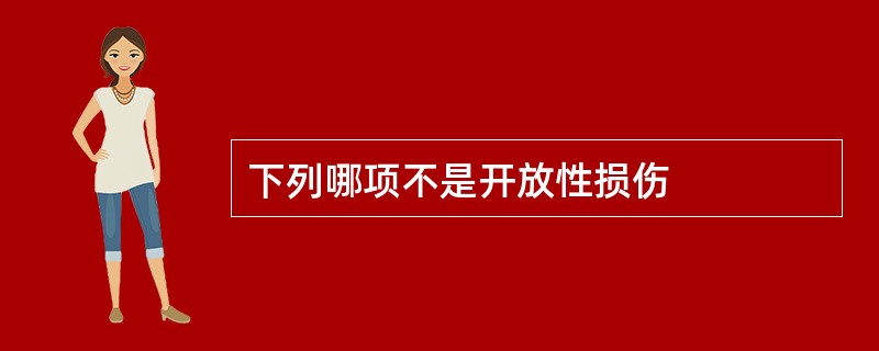 下列哪项不是开放性损伤
