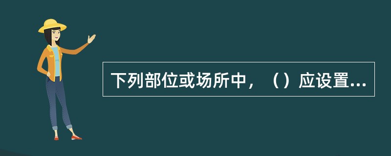 下列部位或场所中，（）应设置消防应急照明灯。