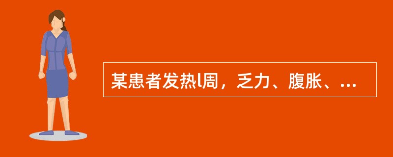 某患者发热l周，乏力、腹胀、腹泻、脾肿大。外周血白细胞偏低，发病后曾服用退热药及