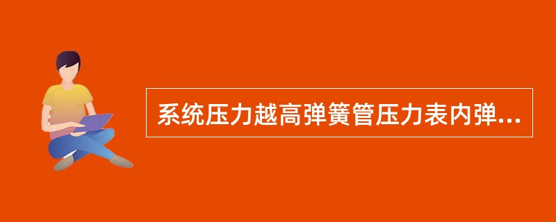 系统压力越高弹簧管压力表内弹簧弯管的位移就越大。（）