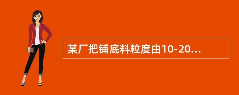 某厂把铺底料粒度由10-20mm改为5-10mm后，将对烧结矿（）指标产生主要影