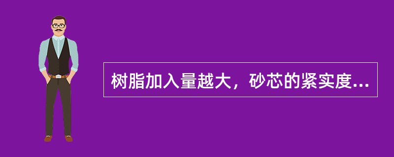 树脂加入量越大，砂芯的紧实度越好。