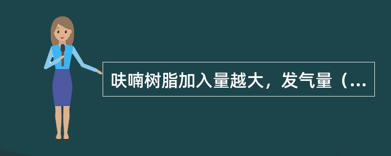 呋喃树脂加入量越大，发气量（）。