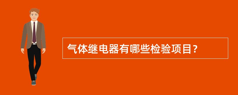 气体继电器有哪些检验项目？