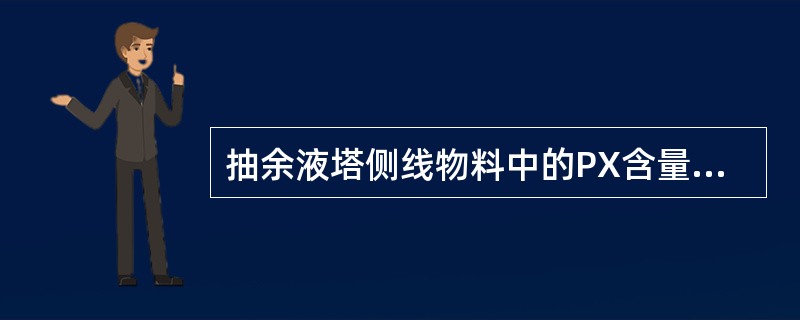 抽余液塔侧线物料中的PX含量超标是由于吸附分离装置故障造成的。（）