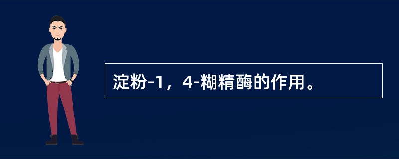淀粉-1，4-糊精酶的作用。