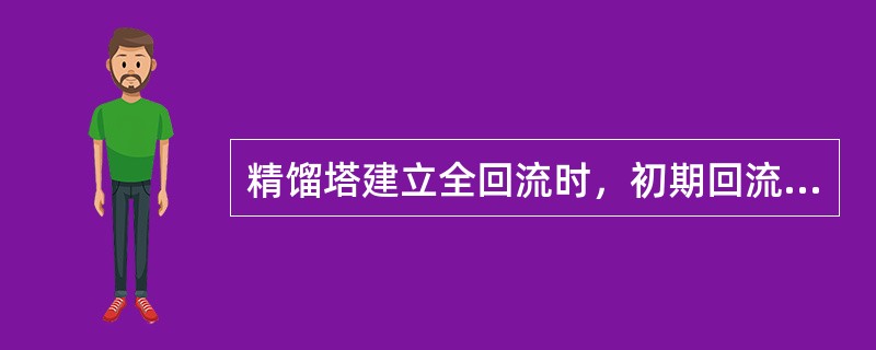 精馏塔建立全回流时，初期回流量一般用（）控制。