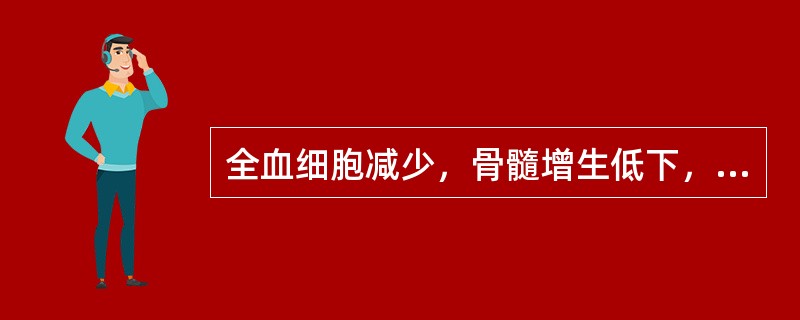 全血细胞减少，骨髓增生低下，造血细胞减少，这种血象及骨髓象不见于（）。