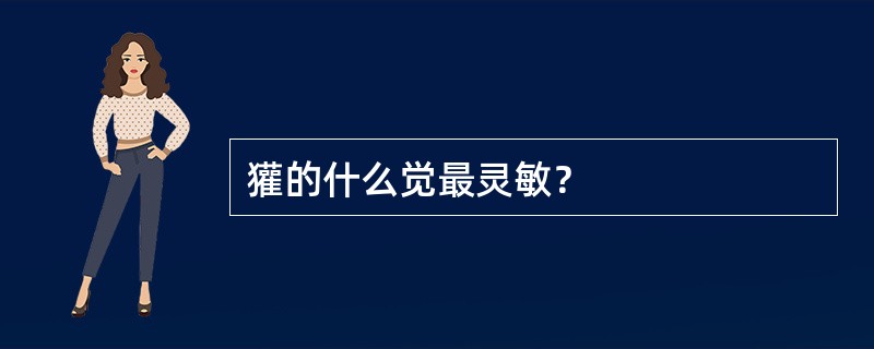 獾的什么觉最灵敏？