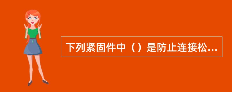 下列紧固件中（）是防止连接松动的。