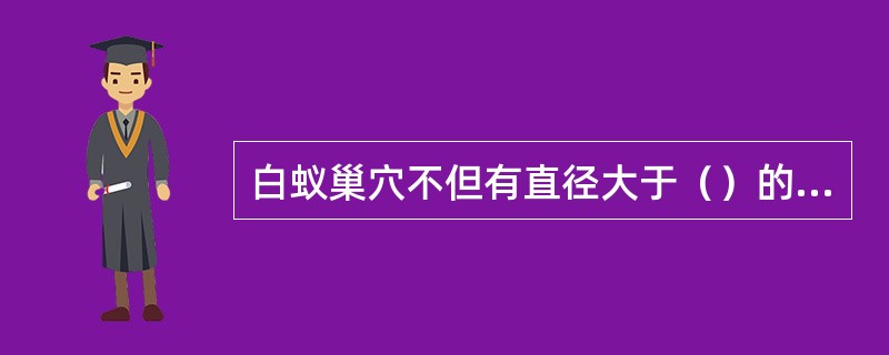 白蚁巢穴不但有直径大于（）的主巢，而且周围还有许多副巢。