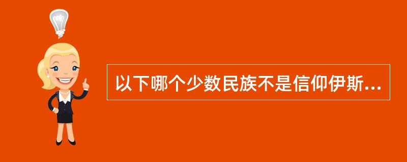 以下哪个少数民族不是信仰伊斯兰教的？（）