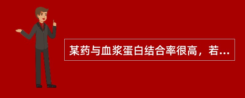 某药与血浆蛋白结合率很高，若同时用另一也与血浆蛋白结合力很强的药物时，对某药有何