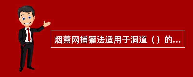 烟薰网捕獾法适用于洞道（）的简单洞穴。