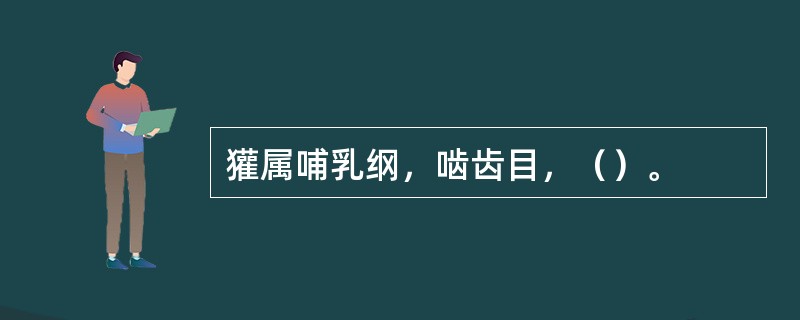 獾属哺乳纲，啮齿目，（）。