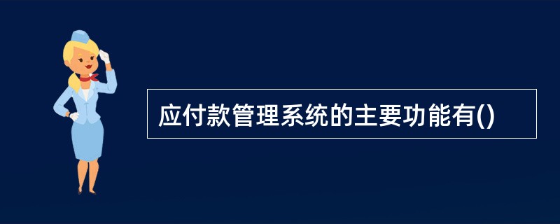 应付款管理系统的主要功能有()