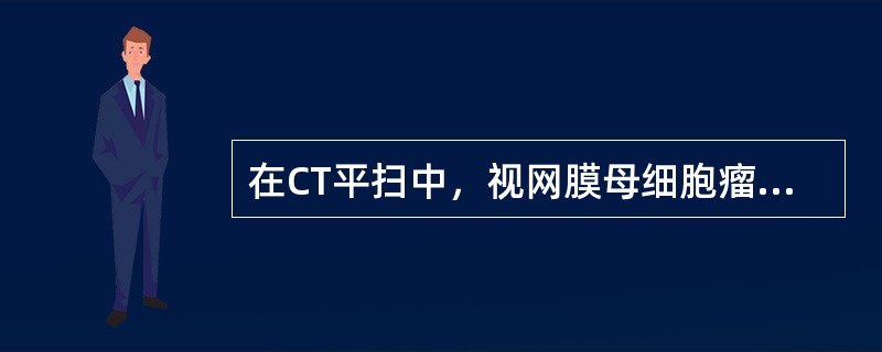 在CT平扫中，视网膜母细胞瘤的影像表现为（）